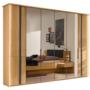 Kleiderschrank Sorrent in Eiche massiv/Schiefer-Nachbildung, 300 x 216 cm