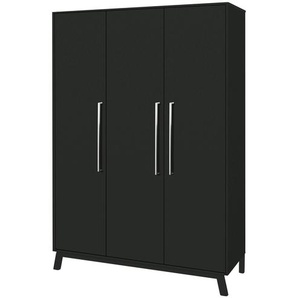 Kleiderschrank  Swart ¦ schwarz ¦ Maße (cm): B: 135 H: 193,5 T: 53