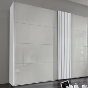 Kleiderschrank Tegio, seidengrau/weiß, 280 x 223 cm
