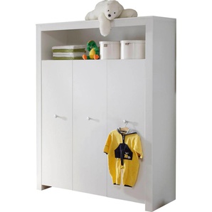 Kleiderschrank TRENDTEAM Olivia Schränke Gr. B/H/T: 130 cm x 186 cm x 54 cm, weiß Baby Kinderkleiderschrank Kinderschränke Schränke 3-türig