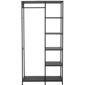 Kleiderschrank Valde metall schwarz / L 90 x P 40 x H 183 cm - Metall - Bloomingville - Schwarz