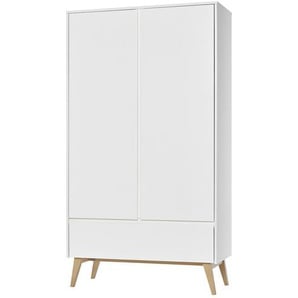 Kleiderschrank - weiß - Materialmix - 100 cm - 199,5 cm - 52,5 cm | Möbel Kraft