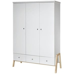 Kleiderschrank - weiß - Materialmix - 127 cm - 192 cm - 53 cm | Möbel Kraft