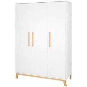 Kleiderschrank - weiß - Materialmix - 135 cm - 194 cm - 53 cm | Möbel Kraft