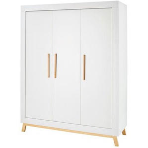 Kleiderschrank - weiß - Materialmix - 154 cm - 194 cm - 53 cm | Möbel Kraft