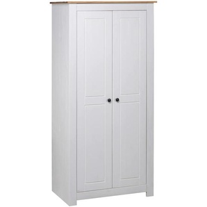 Kleiderschrank Weiß 80×50×171,5 cm Kiefer Massiv Panama Serie