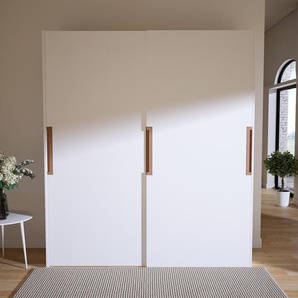Kleiderschrank Weiß - Individueller Designer-Kleiderschrank - 204 x 232 x 65 cm, Selbst Designen, Böden/hohe Schublade/Kleiderstange