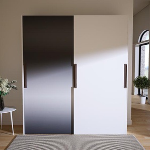 Kleiderschrank Weiß - Individueller Designer-Kleiderschrank - 204 x 232 x 65 cm, Selbst Designen, Böden/hohe Schublade/Schublade Glasfront/Hosenhalter/Kleiderstange