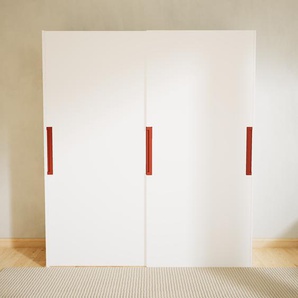 Kleiderschrank Weiß - Individueller Designer-Kleiderschrank - 204 x 232 x 65 cm, Selbst Designen, Böden/hohe Schublade/Schublade Glasfront/Kleiderlift/Kleiderstange