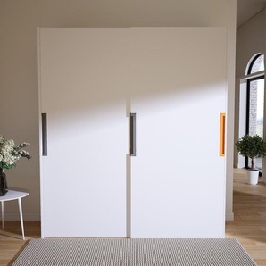 Kleiderschrank Weiß - Individueller Designer-Kleiderschrank - 204 x 232 x 65 cm, Selbst Designen, Böden/Schublade Glasfront/Kleiderstange
