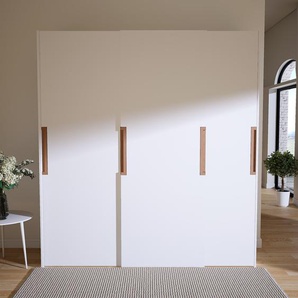 Kleiderschrank Weiß - Individueller Designer-Kleiderschrank - 214 x 232 x 65 cm, Selbst Designen, Böden/Schublade Glasfront/Kleiderlift/Kleiderstange