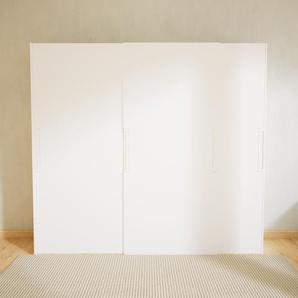 Kleiderschrank Weiß - Individueller Designer-Kleiderschrank - 254 x 232 x 65 cm, Selbst Designen, Böden/hohe Schublade/Kleiderlift/Kleiderstange