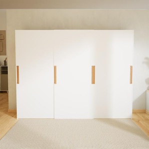 Kleiderschrank Weiß - Individueller Designer-Kleiderschrank - 304 x 232 x 65 cm, Selbst Designen, Böden/hohe Schublade/Hosenhalter/Kleiderstange