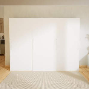 Kleiderschrank Weiß - Individueller Designer-Kleiderschrank - 304 x 232 x 65 cm, Selbst Designen, Böden/Kleiderstange