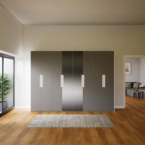 Kleiderschrank Weiß - Individueller Designer-Kleiderschrank - 324 x 232 x 62 cm, Selbst Designen, Böden/hohe Schublade/Schublade Glasfront/Hosenhalter/Schuhauszug/Kleiderstange