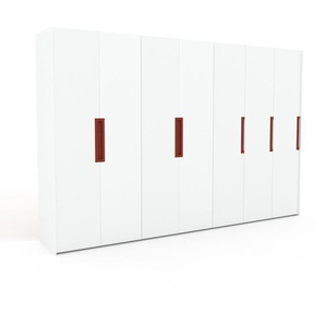 Kleiderschrank Weiß - Individueller Designer-Kleiderschrank - 354 x 232 x 62 cm, Selbst Designen, Böden/kompakt Schublade/Kleiderlift