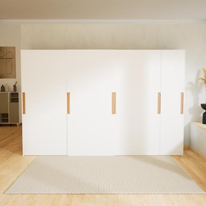 Kleiderschrank Weiß - Individueller Designer-Kleiderschrank - 354 x 232 x 65 cm, Selbst Designen, Böden/hohe Schublade/Schublade Glasfront/kompakt Schublade/Kleiderlift/Kleiderstange