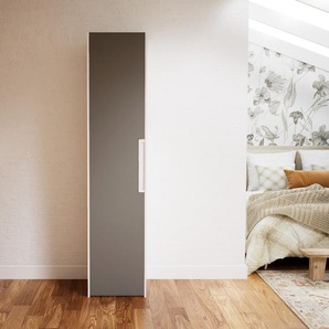 Kleiderschrank Weiß - Individueller Designer-Kleiderschrank - 54 x 232 x 62 cm, Selbst Designen, Böden/Kleiderstange