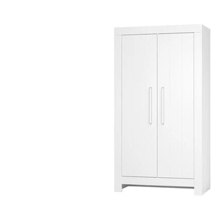 Kleiderschrank - weiß - Materialmix - 110,7 cm - 204,8 cm - cm 56,0 | Möbel Kraft