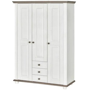 Kleiderschrank - weiß - Materialmix - 130,6 cm - 185,7 cm - cm 55,8 | Möbel Kraft