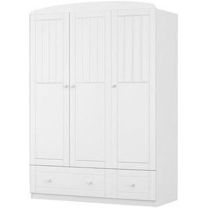 Kleiderschrank - weiß - Materialmix - 133,2 cm - 180 cm - 56,6 cm | Möbel Kraft