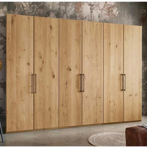 Kleiderschrank Wildeiche Bianco Made in Germany Metallgriffen