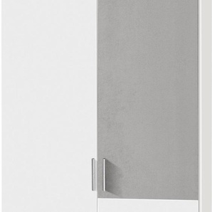 Kleiderschrank WIMEX Joker Schränke Gr. B/H/T: 90 cm x 199 cm x 59 cm, ohne Spiegel, 2 St., grau (weiß, betonfarben lichtgrau) Drehtürenschrank Kleiderschrank Drehtürenschränke Schränke wahlweise mit Spiegel