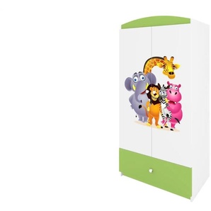 Kleiderschrank  Zoo ¦ grün ¦ Maße (cm): B: 52 H: 181,2