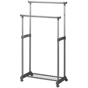 Kleiderständer  Anastasia ¦ grau ¦ Metallrohr,Kunststoff ¦ Maße (cm): B: 83 H: 164 T: 44.0