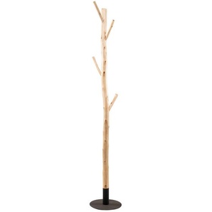 Kleiderständer, Eukalyptusholz, Holz, Eukalyptusholz, massiv, 30x180x30 cm, standfeste Füße, Jackenhalter, Garderobe, Garderobenständer