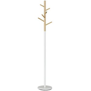 Kleiderständer Rogola | silber | Metallrohr,Massivholz | 171 cm | 28.0 |