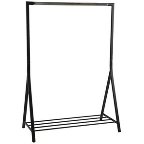 Xxxl Kleiderständer, Schwarz, Metall, 117x165x59 cm, Schuhablage, standfeste Füße, Garderobe, Garderobenständer