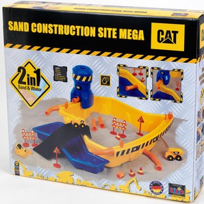 Klein Spielzeug-Radlader Caterpilar CAT Sandbaustelle Mega, (Set, 28-tlg), mit 3 Cat® Fahrzeugen, Made in Germany