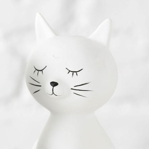 Kleine Spardose Katze Peterchen Sparschwein weiß 7 cm Cat