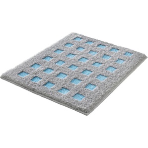 Kleine Wolke Badematte Boxes, Höhe 20 mm, rutschhemmend beschichtet, fußbodenheizungsgeeignet, Polyacryl, rechteckig, Badteppich, modernes Design, Hoch/Tief Effekt