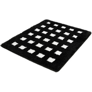 Kleine Wolke Badematte Boxes, Höhe 20 mm, rutschhemmend beschichtet, fußbodenheizungsgeeignet, Polyacryl, rechteckig, Badteppich, modernes Design, Hoch/Tief Effekt