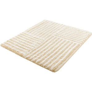 Kleine Wolke Badematte Chelsea, Höhe 20 mm, rutschhemmend beschichtet, fußbodenheizungsgeeignet, Polyester, rechteckig, Badteppich, modernes Design, gestreift