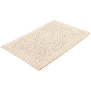 Kleine Wolke Badematte Net, Höhe 17 mm, rutschhemmend beschichtet, fußbodenheizungsgeeignet, Baumwolle, rechteckig, Badteppich, Uni Farben, rutschhhemmend