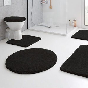 Kleine Wolke Badematte RELAX, Höhe 30 mm, rutschhemmend beschichtet, fußbodenheizungsgeeignet, Polyacryl, rechteckig, 2er-Set 55x65 cm / 70x120 cm, Badteppich, Uni Farben, rechteckig, rund & als Set erhältlich