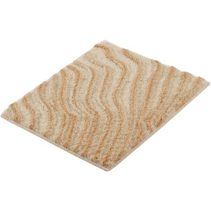 Kleine Wolke Badematte Terrace, Höhe 23 mm, rutschhemmend beschichtet, fußbodenheizungsgeeignet, Polyacryl, rechteckig, Badteppich, modernes Wellen Design, Hoch-Tief Effekt