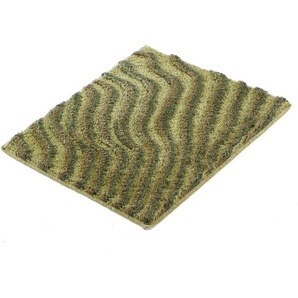 Kleine Wolke Badematte Terrace, Höhe 23 mm, rutschhemmend beschichtet, fußbodenheizungsgeeignet, Polyacryl, rechteckig, Badteppich, modernes Wellen Design, Hoch-Tief Effekt