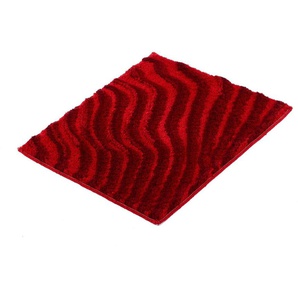 Kleine Wolke Badematte Terrace, Höhe 23 mm, rutschhemmend beschichtet, fußbodenheizungsgeeignet, Polyacryl, rechteckig, Badteppich, modernes Wellen Design, Hoch-Tief Effekt
