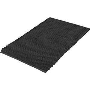 Kleine Wolke Badematte Willow, Höhe 10 mm, rutschhemmend beschichtet, fußbodenheizungsgeeignet, Baumwolle, Polyester, quadratisch, Badteppich, gewebt, Uni Farben, quadratisch oder rechteckig
