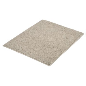 Kleine Wolke Badteppich Chrissy, Natur, Textil, Uni, rechteckig, 55 cm, für Fußbodenheizung geeignet, rutschhemmend, Badtextilien, Badematten
