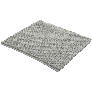 Kleine Wolke Badteppich Willow, Platin, Textil, 60x60 cm, für Fußbodenheizung geeignet, rutschhemmend, Badtextilien, Badematten
