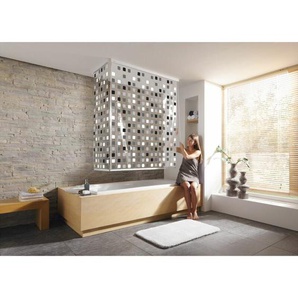 Kleine Wolke - Eck-Duschrollo 132 x 56 x 240 cm grau Duschgardine Spritzschutz