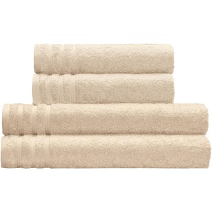 Kleine Wolke Handtuch Set Royal, Handtücher + Duschtücher, Frottier (Set, 4-St), Uni Farben, mit Bordüre, weich, auch als zweifarbiges Set erhältlich