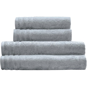 Kleine Wolke Handtuch Set Royal, Handtücher + Duschtücher, Frottier (Set, 4-St), Uni Farben, mit Bordüre, weich, auch als zweifarbiges Set erhältlich