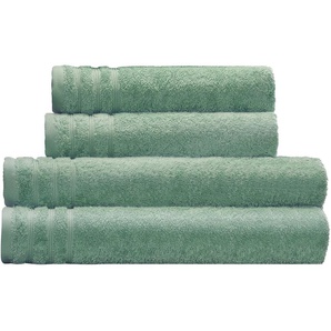 Kleine Wolke Handtuch Set Royal, Handtücher + Duschtücher, Frottier (Set, 4-St), Uni Farben, mit Bordüre, weich, auch als zweifarbiges Set erhältlich