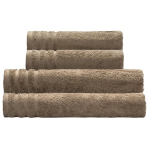 Kleine Wolke Handtuch Set Royal, Handtücher + Duschtücher, Frottier (Set, 4-St), Uni Farben, mit Bordüre, weich, auch als zweifarbiges Set erhältlich
